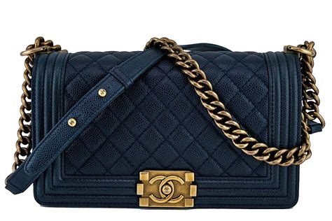 chanel leboy 20cm blue caviar|The Ultimate Guide to the Chanel Boy Bag .